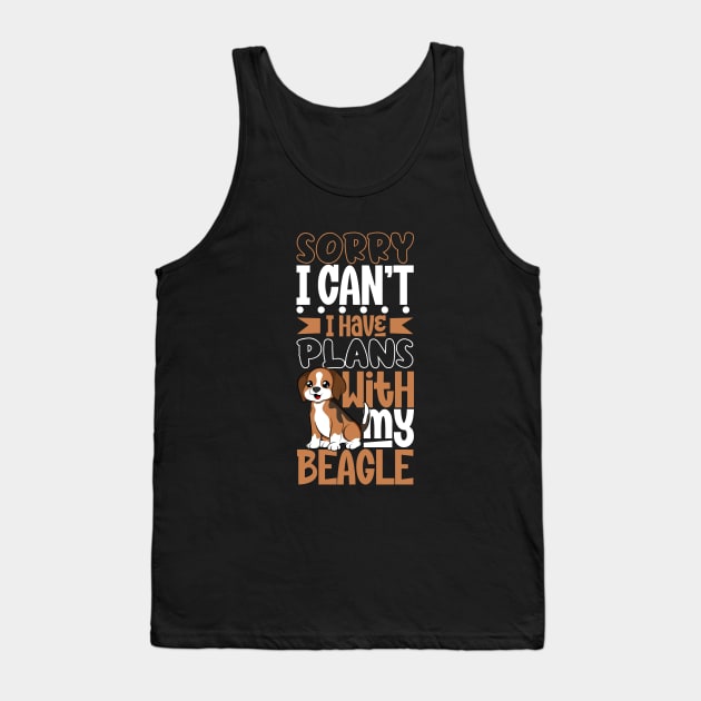 I have plans with my Beagle Tank Top by Modern Medieval Design